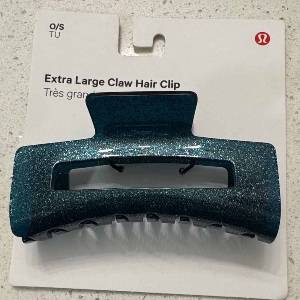 lululemon Extra Large Storm Teal Claw Hair Clip - Picture 4 of 4